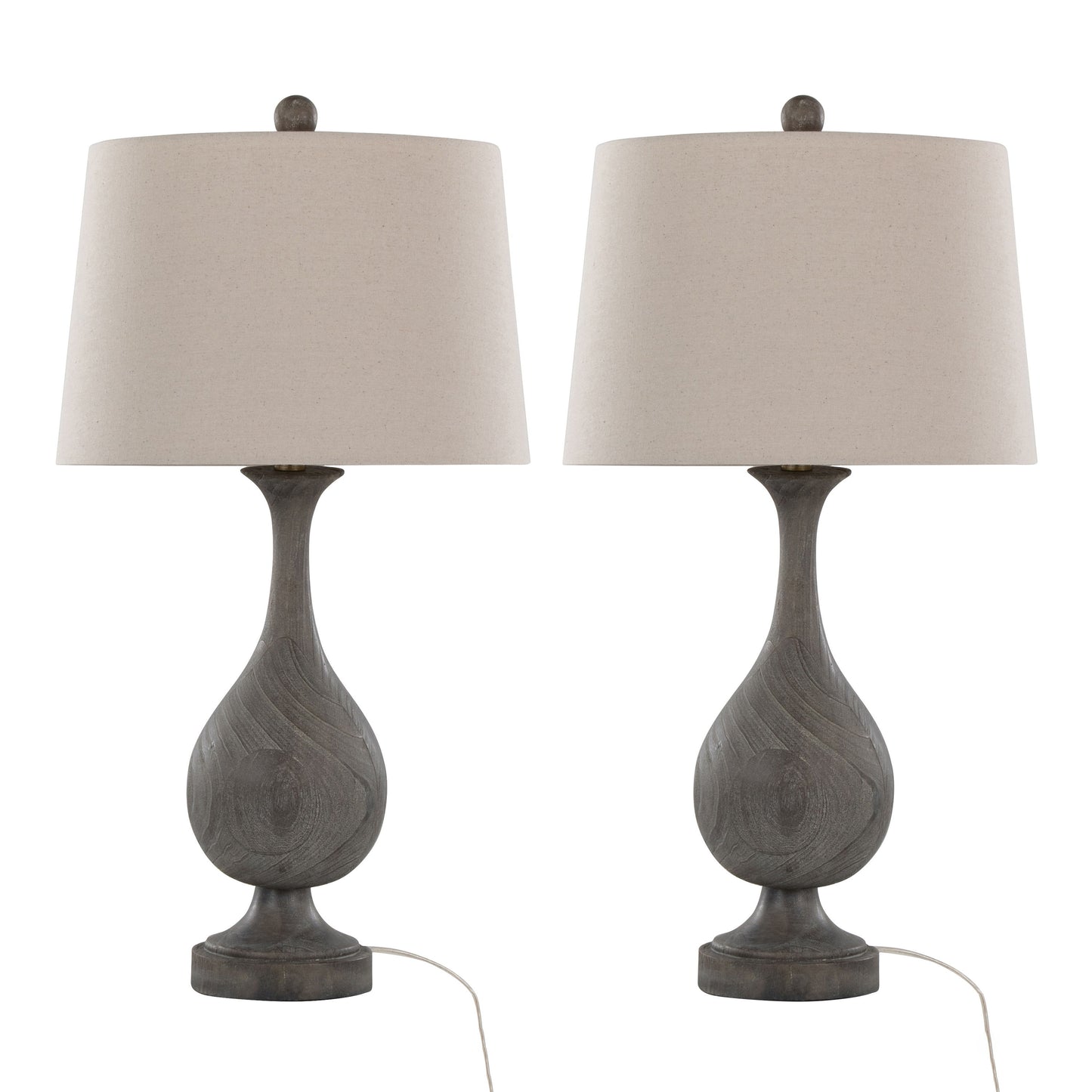 Cipolla - Poly Farmhouse Table Lamp (Set of 2) - Acid Griffin / Antique Soft Brass / Natural