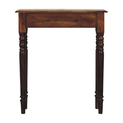 Turned Legs 1 Drawer Console - Brown