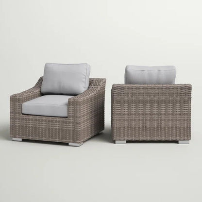 Patio Chair With Cushions (Set of 2) - Gray Mix