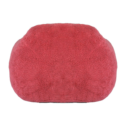 Giant Bean Bag Chair For Adults, Spacious Memory Foam Bean Bag Sofa With Armrests Teddy Fabric, Comfy Seating For Living Room Or Bedroom - Pink