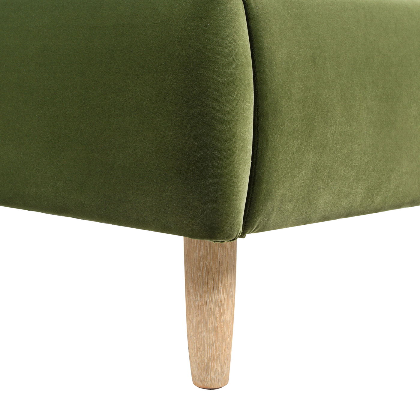 Roman - Queen Curved Headboard Upholstered Platform Bed - Olive Green