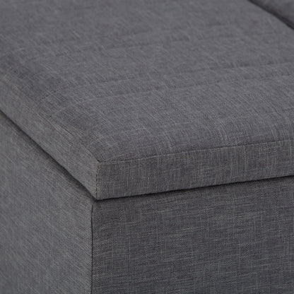 Ellis - Coffee Table Storage Ottoman - Slate Gray