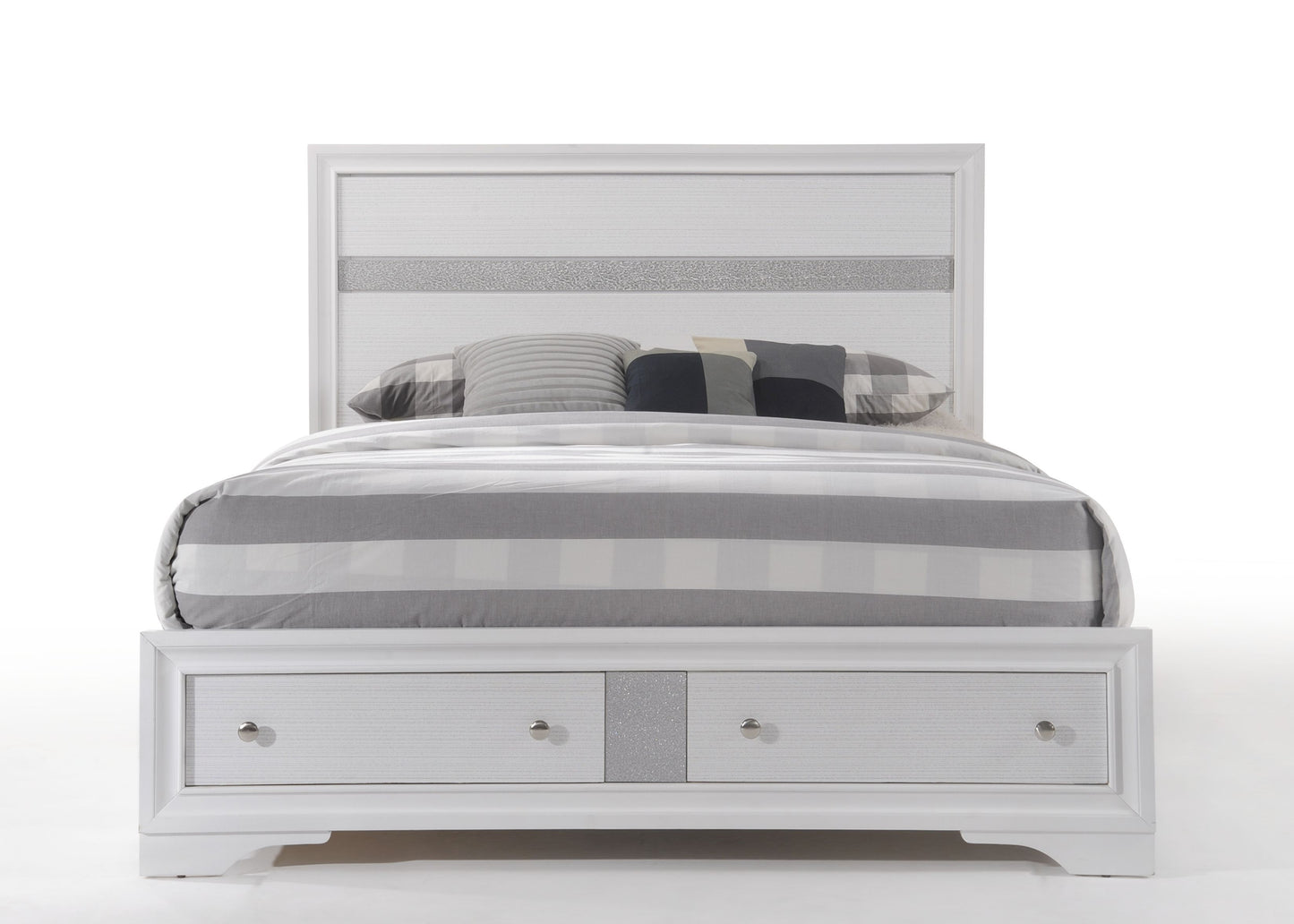 Naima - Queen Bed With Storage - White