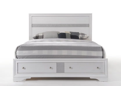 Naima - Queen Bed With Storage - White
