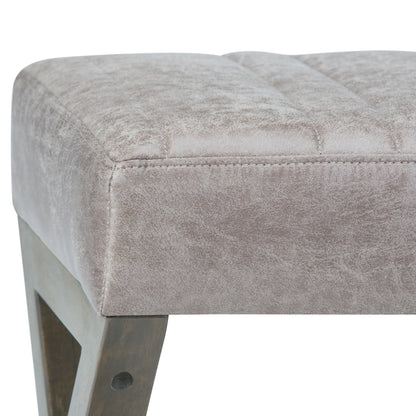 Salinger - Large Ottoman Bench - Distressed Gray Taupe