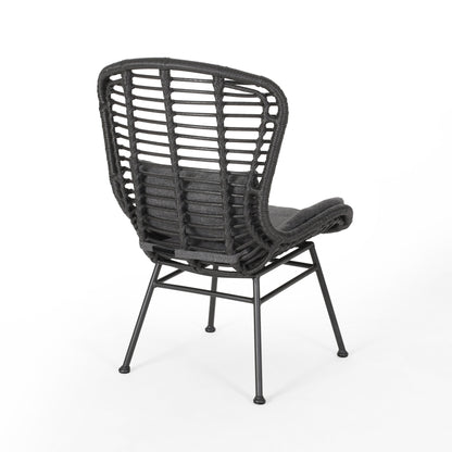 Calypso - Outdoor Chair With Water Resistance Cushion And Iron Frame - Gray