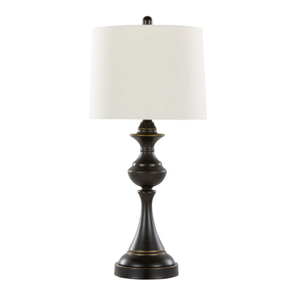 Montgomery - Contemporary Table Lamp (Set of 2) - Oil Rubbed Bronze / Off White