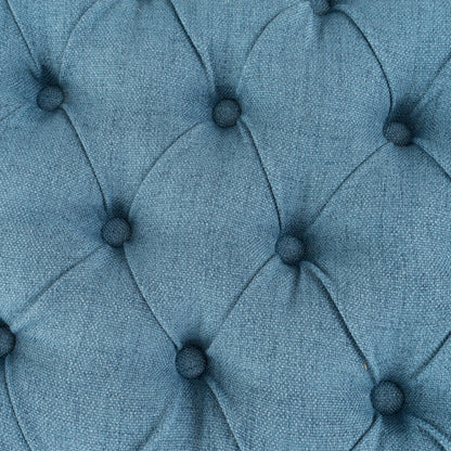 Juliana - Storage Ottoman With Stylish DesignÔøΩÔøΩÔøΩÔøΩÔøΩÔøΩÔøΩÔøΩÔøΩÔøΩÔøΩÔøΩÔøΩÔøΩÔøΩ Fabric And Birch Legs - Blue