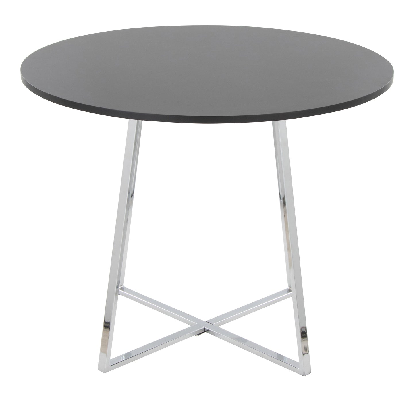 Cosmo - Canary Contemporary Dining Table - Chrome / Black