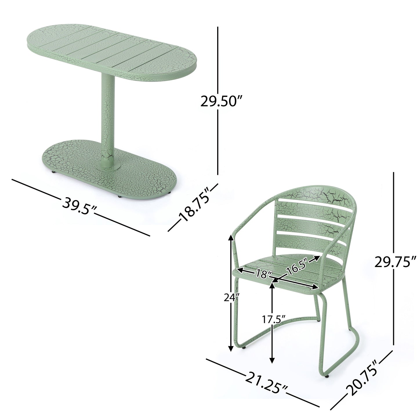 Santa Monica - Bistro Set - Green