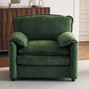 Oversized Reading Armchair With Thick Cushions, High Back Support - Green