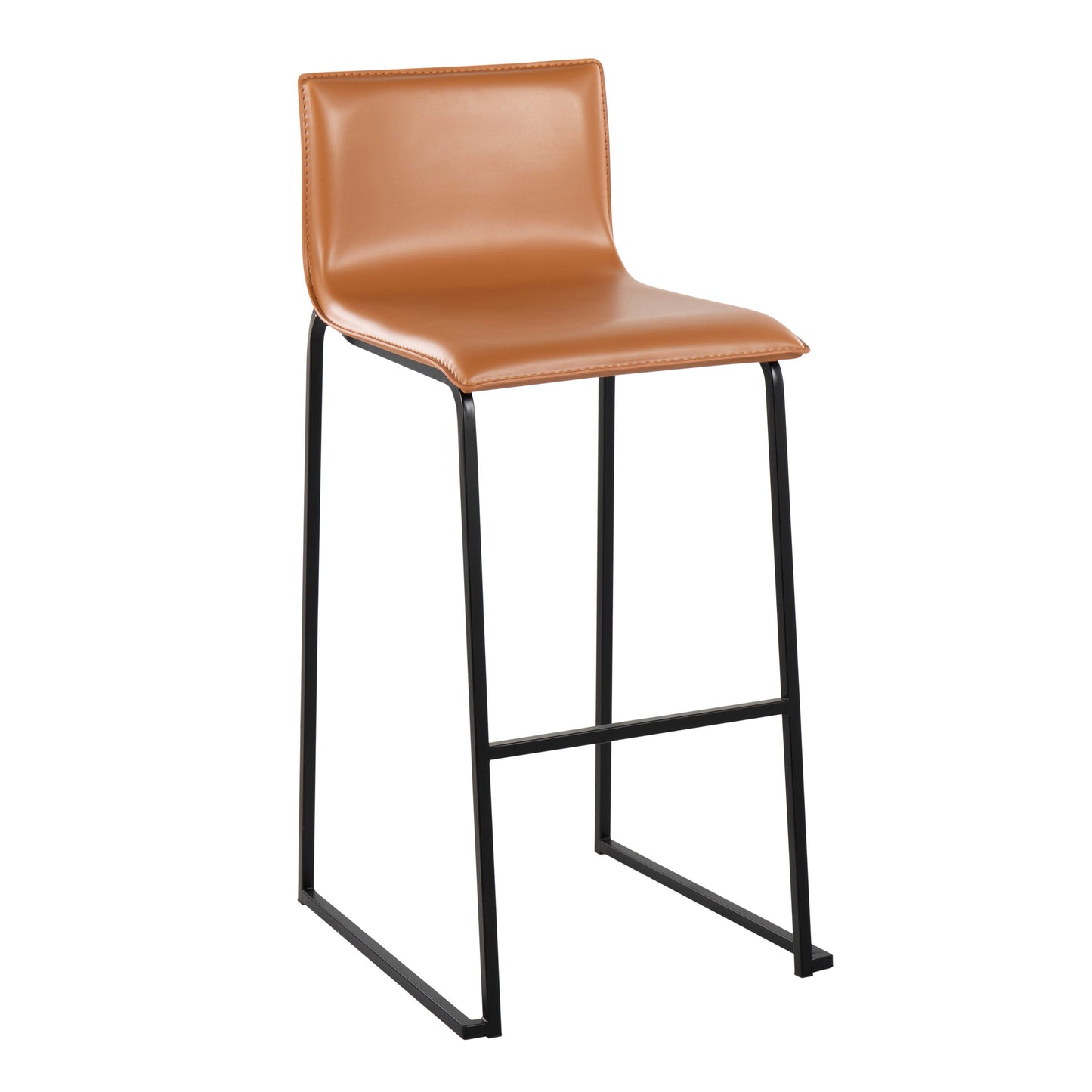 Mara - Contemporary Barstool (Set of 2) - Black / Camel