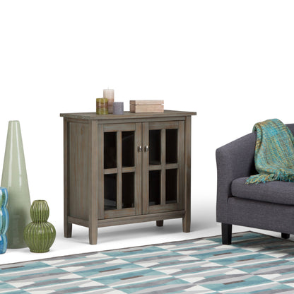Warm Shaker - Low Storage Cabinet - Distressed Gray