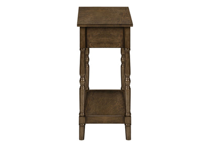 Accent End Table, 2 Tier, Storage Drawer, Traditional - Espresso