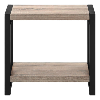 Accent Side Table, Narrow, Small, 2 Tier, Versatile Placement - Taupe