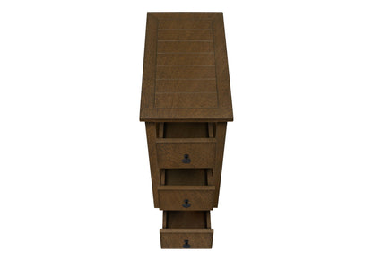 Accent End Table, Storage Drawer, Transitional - Espresso