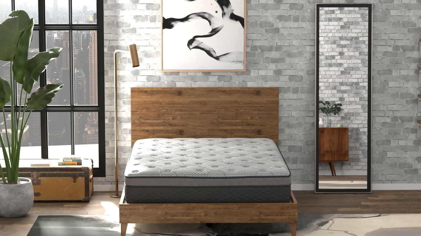 CS Hybrid - 12" Full Hybrid Pocket Coil Mattress - Black / Gray