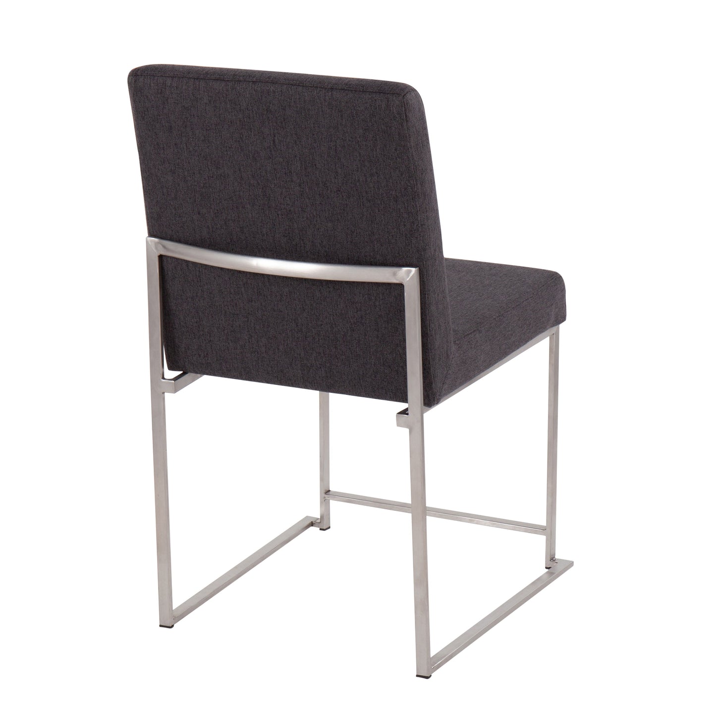 Fuji - Contemporary High Back Dining Chair (Set of 2) - Charcoal