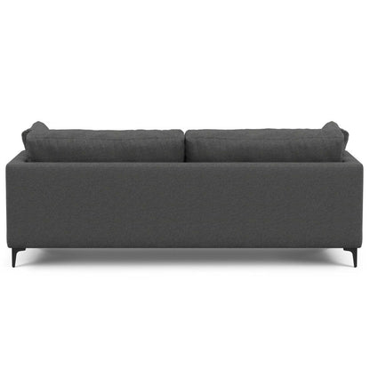 Ava - Mid Century Sofa With Ottoman Set - Dark Gray
