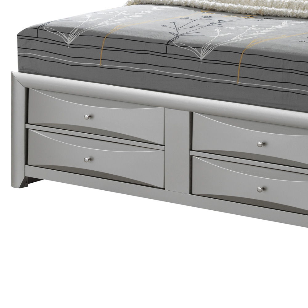 Marilla - Full Storage Bed - Silver Champagne