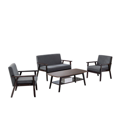 Bahamas - Coffee Table, Loveseat And 2 Chair (Set of 4) - Espresso