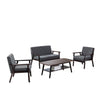 Bahamas - Coffee Table, Loveseat And 2 Chair (Set of 4) - Espresso
