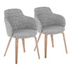 Boyne - Contemporary Dining / Chair (Set of 2) - Whitewashed / Dark Gray