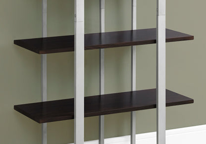 Bookshelf, Bookcase, Etagere, 4 Tier For Office, Contemporary & Modern - Espresso