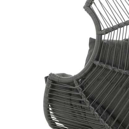 Palos - Outdoor Wicker Glider Chair - Dark Gray