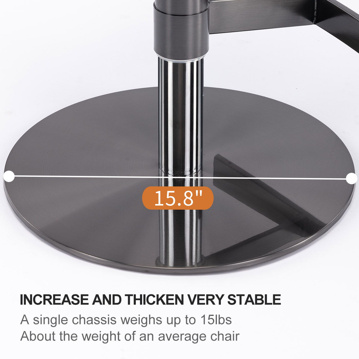 Swivel Titanium Stainless Steel Bar Stool, Adjustable Height For Kitchen Counter And Dining Room - Brown