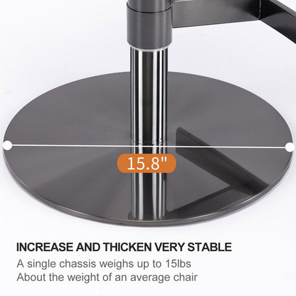 Swivel Titanium Stainless Steel Bar Stool, Adjustable Height For Kitchen Counter And Dining Room - Brown