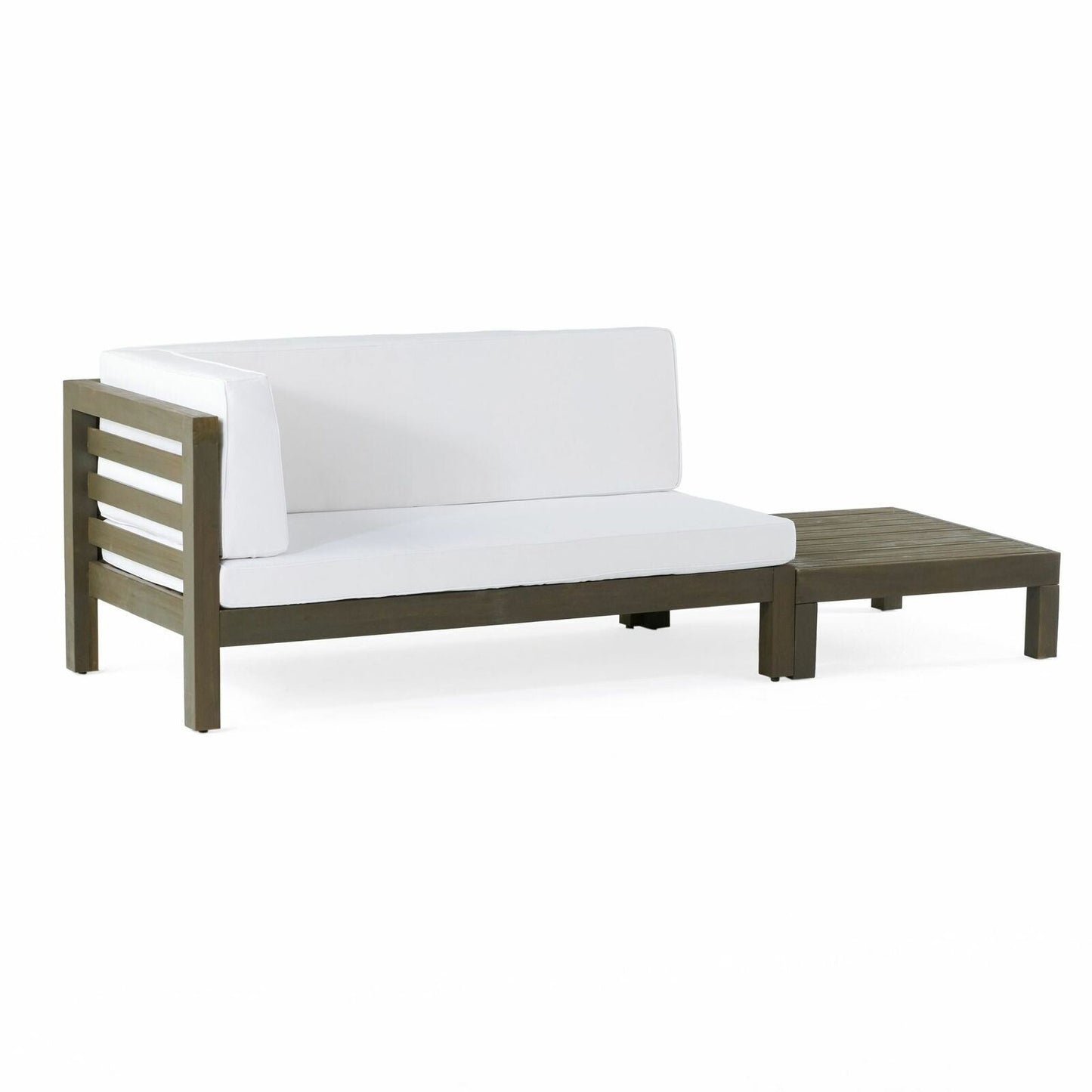 Oana - Left Corner Bench And Coffee Table - White
