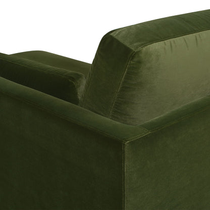Knox - Modern Farmhouse Chaise Lounge Chair - Olive Green
