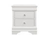 Shaker - Crocodile Metallic Nightstand - White