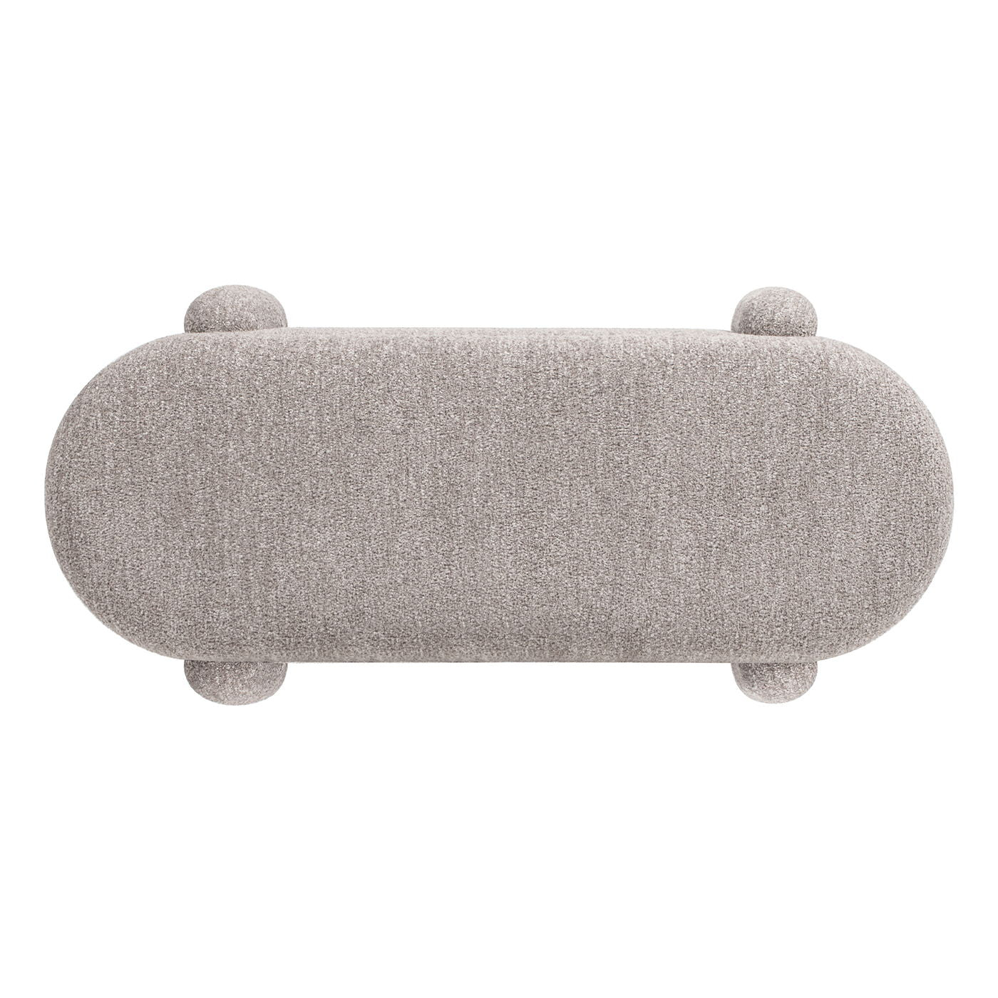 Hugo - Oval Fully Upholstered Storage Bench - Brown