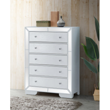 Sleek Contemporary Storage Chest - White