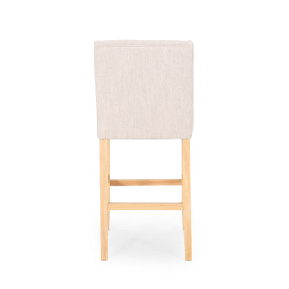 Ethereon - Fabric Tufted Counter Stool (Set of 2) - Beige