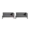 Brava - X Back Right Corner Bench (Set of 2) With Water Resistant Cushions - Dark Gray