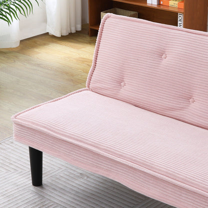 Modern Sofa Bed - Black / Beige / Pink