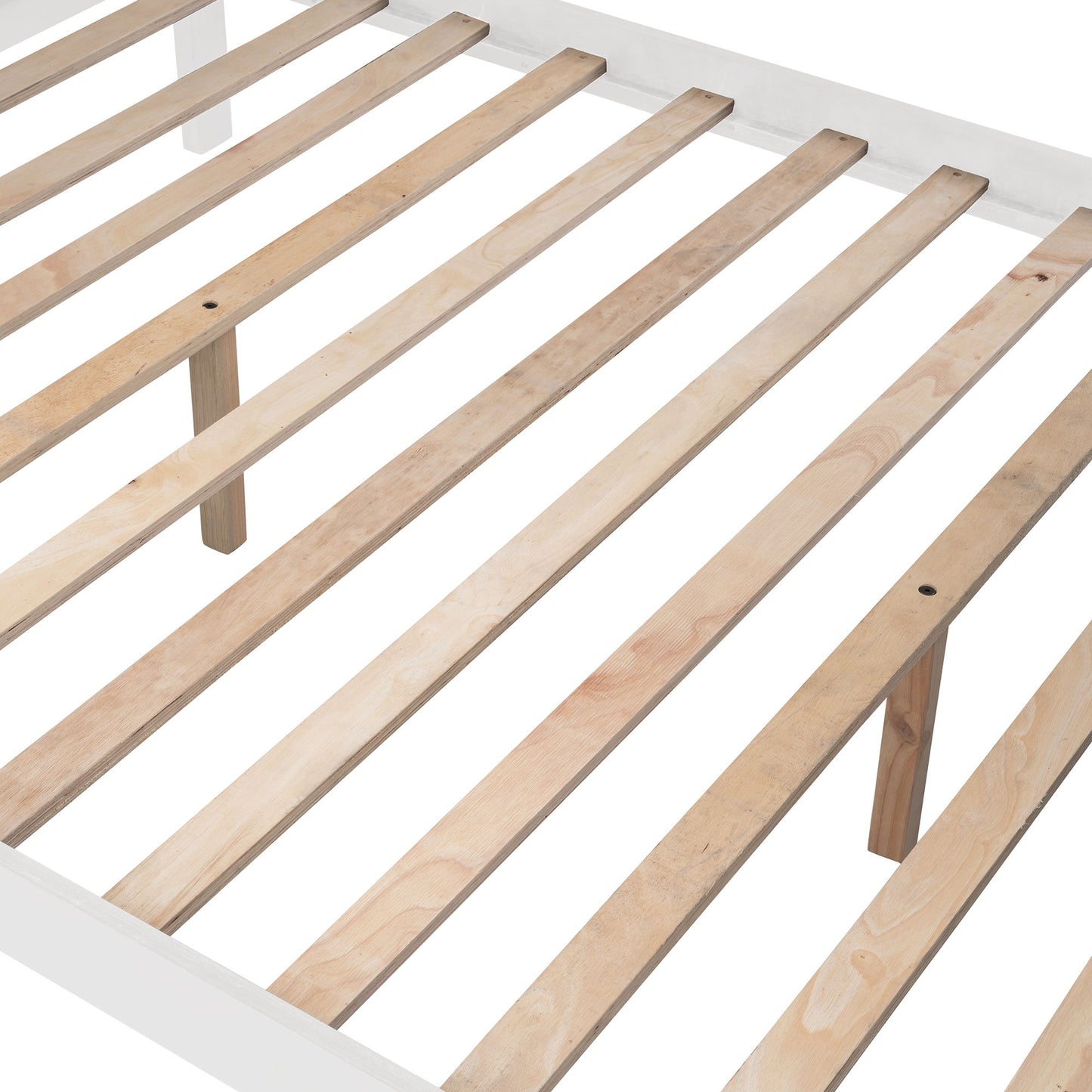 Twin Over Full Stairway Bunk Bed With Drawer, Storage And Guard Rail For Bedroom - White