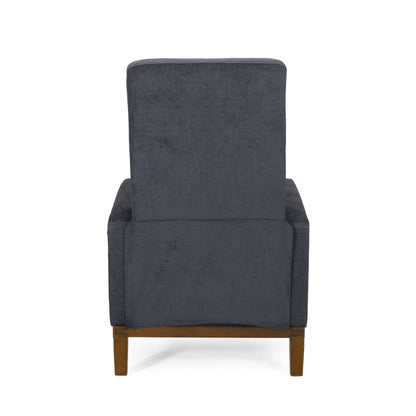 Wide Hand Manual Club Recliner - Charcoal