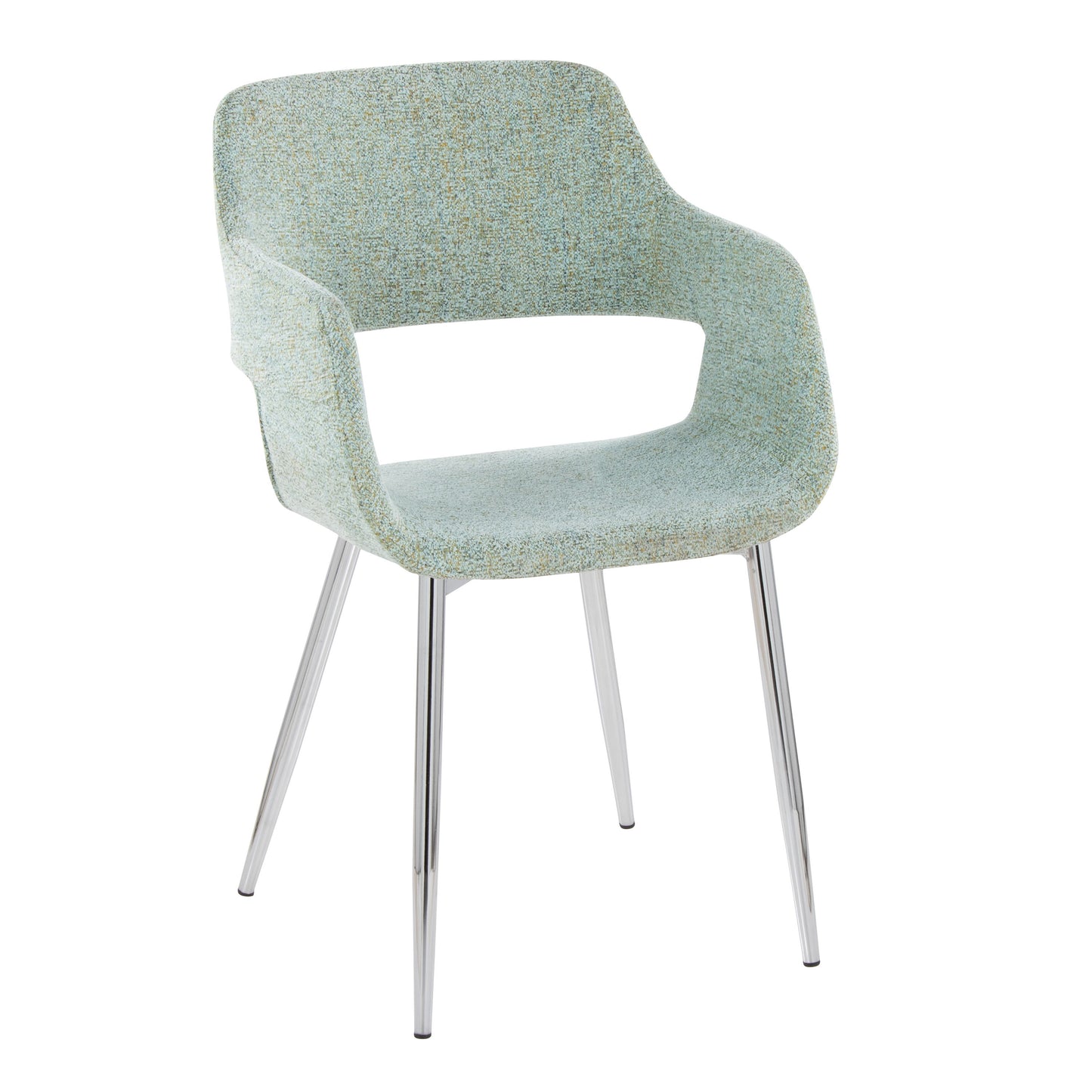 Margarite - Contemporary Dining / Chair (Set of 2) - Chrome / Light Green