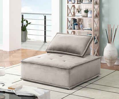 Anna - Armless Lounge Chair - Light Gray