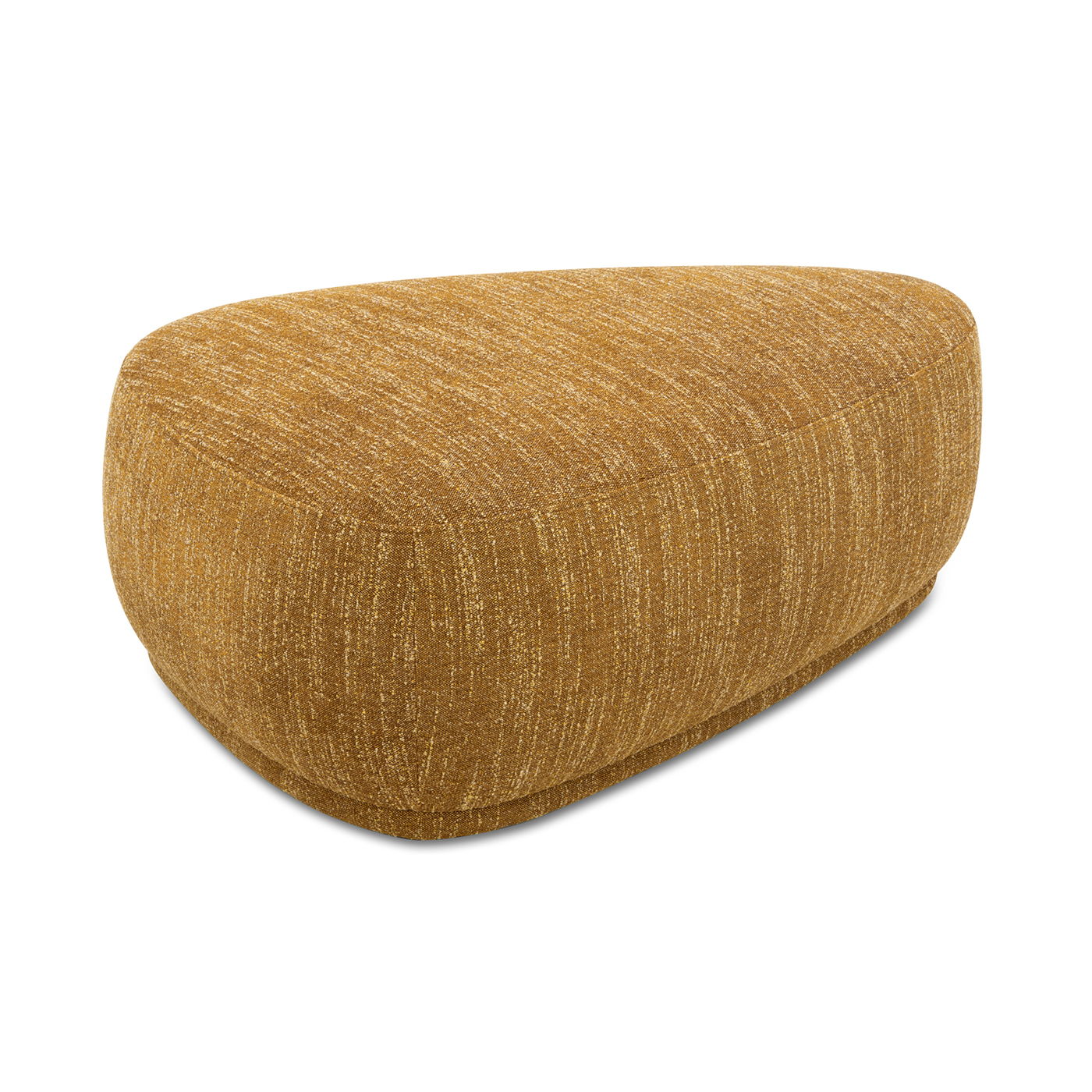 Pebble - Rounded Triangle Cocktail Ottoman - Mustard Yellow
