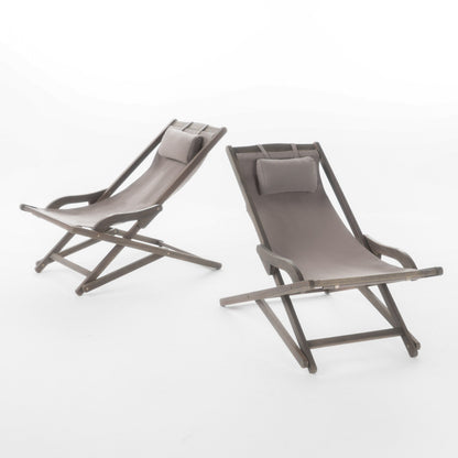 Arcadia - Outdoor Sling Chair With Pillow - Gray