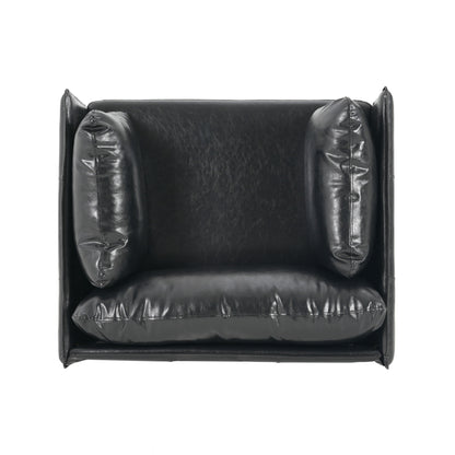 Vintage Lounge Chair With Polyester Upholstery - Black