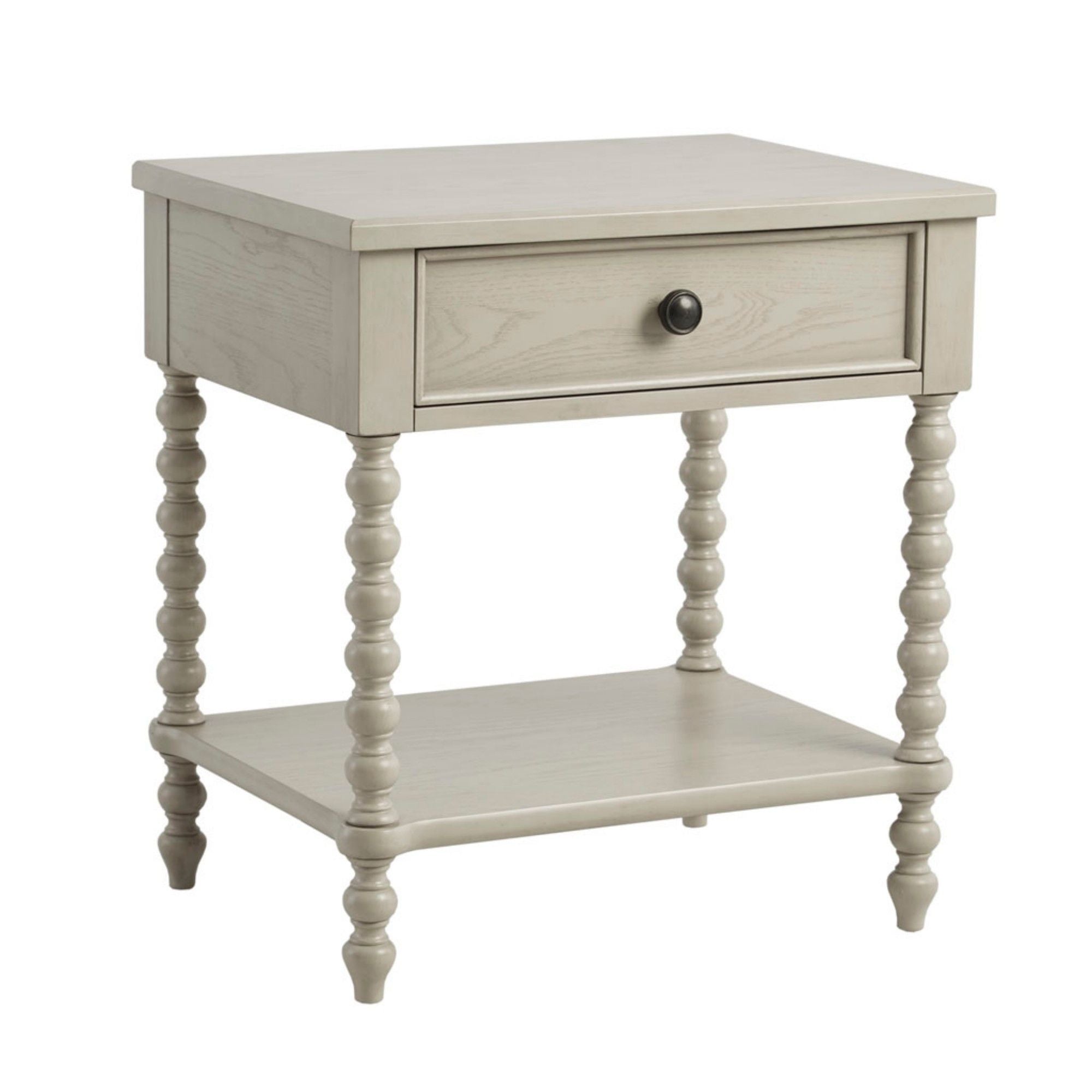 Nightstand Table With Drawer And Shelf - Natural