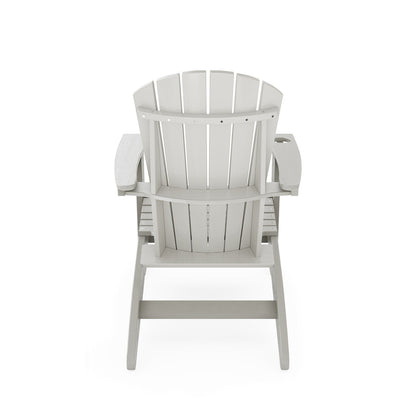 Adirondack Chair Sturdy HDPE Poly Lumber For Poolside, Patio, And Garden Relaxation - Dark Gray