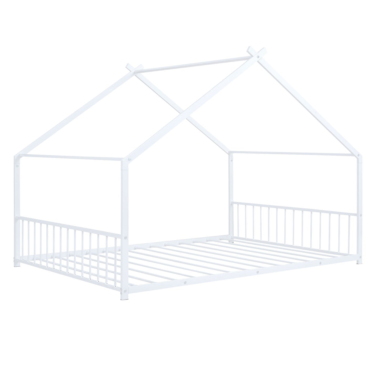 Full Size House Bed - White