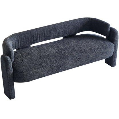 Boucle Upholstery Modern Sofa For Living Room - Dark Gray